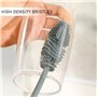 Lot de 2 Brosses à Bouteille de 27,5 cm en Silicone - Long Manche pour Nettoyage de Bouteilles, Lunettes et Vaisselle de Cuisine