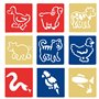 COACOM Lot de 30 modèles de dessin pour enfants, modèles de forme à dessiner, modèles pour enfants, rouleaux de griffonnage, mod