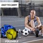 1 filet de but de football jaune, filet d'aide pour l'entraînement de football, portable, équipement d'entraînement de précision