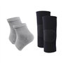 1 Paire De Chaussettes À Talons Grises Et 1 Paire De Genouillères Noires