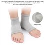 1 Paire De Chaussettes À Talons Grises Et 1 Paire De Genouillères Noires, Chaussettes Antidérapantes, Chaussettes Respirantes Et