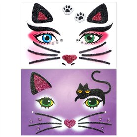 2 Autocollants Pour Visage De Chat