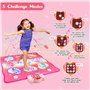 Jouet Tapis de Danse Licorne,3 Modes de Défi Tapis de Jeu Tactile avec Affichage LED, Tapis de Danse Musical Cadeaux pour 3 4 5 