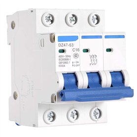 DZ47-63 Disjoncteur miniature sécurité MCB Circuit Breaker AC 400V 16A