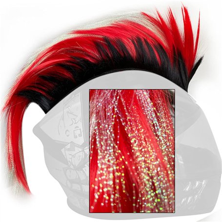 3T-SISTER Casque Mohawk Hawk Cosplay Perruque Accessoire pour casque de moto