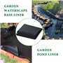 CYH Bâche pour Étang en PVC, Robuste Bâche de Bassin 2M X 2M, Flexible Doublure Préformée Noires pour Bassins à Poissons de Jard