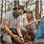 SEFIRST 2 Pièces Chapeau Randonnée Homme, Chapeau de Soleil à Large Bord, Camo Chapeau Homme Femme Visage Écharpe Camouflage Mil