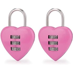 Lot de 2 cadenas à combinaison rose en forme de cœur pour filles et femmes