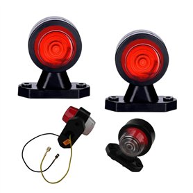 BUL BARS 2 x BLANC + ROUGE feu de gabarit feu latéral 12V 24V E-marque feu de position côté voiture camion voiture lampe lumière