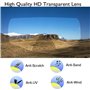 Jzhen Anti-UV Brouillard, Lunettes Transparent Clair pour Moto Cross Goggle-Noir
