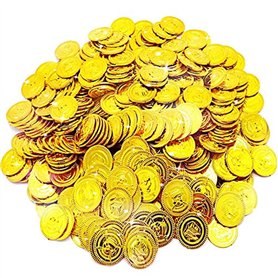 JOYUE 150 Pcs Pirate Pièces d'or Enfants Jouets Le Trésor de Chasse Décoration de Fete
