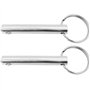 POFET Lot de 2 goupilles de retenue en acier inoxydable 316 de 10 mm de diamètre