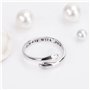 Bague de Câlins, Bague Argent Sterling 925 Femme always with you Réglable Anneau Ouvert Bague Pouce Bague Empilable Bagues Bijou