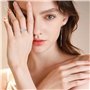 Bague de Câlins, Bague Argent Sterling 925 Femme always with you Réglable Anneau Ouvert Bague Pouce Bague Empilable Bagues Bijou