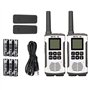 Retevis RT45 Talkie Walkie, Rechargeable USB PMR446 Talkie-Walkie Professionnel,16 Canaux 121 Codes VOX LED Longue Portée Talkie
