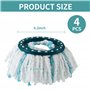 4 Pièces pour Leifheit Têtes de Rechange，Système à 2 Fibres Balai，Parfaitement compatible Leifheit Serpillière Franges De Rempla
