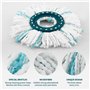 4 Pièces pour Leifheit Têtes de Rechange，Système à 2 Fibres Balai，Parfaitement compatible Leifheit Serpillière Franges De Rempla