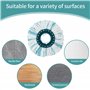 4 Pièces pour Leifheit Têtes de Rechange，Système à 2 Fibres Balai，Parfaitement compatible Leifheit Serpillière Franges De Rempla