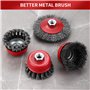 8 Pièces Brosse Métallique pour Perceuse Meuleuse D'angle, Brosse à Ffil Fileté pour Meuleuse D'angle avec Filetage M14, Convien