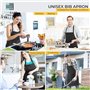 LivinEase Tabliers réglables unisexes pour hommes et femmes – Tabliers de chef à 2 poches pour hommes et femmes