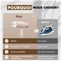 DIHOOM Defroisseur Vapeur, Defroisseur Vapeur Vertical Pliable Portable - 1000W, Chauffage Rapide Automatique Défroisseur Vapeur