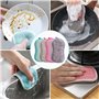 JJiaoLinin Lot de 4 Eponge Reutilisable Lavable de Cuisine，Éponge Microfibre，Anti Rayure et Multi-Surfaces，pour Nettoyer la Vais