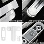 4 Pièces de verrouillage de fenêtre, fenêtre Boucle verrouillage de fenêtre Verre de porte verrouillage de porte en aluminium ve