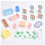 KidKraft Maison de poupée Play & Store Cottage en Bois incluant Accessoires et Mobilier, 3 Étages de Jeu, pour Mini Poupées de 1