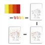 Relota 6 Pièces Tampon Encreur Enfant Empreintes, 24 Couleurs Lavable Non Toxique Coussins Encreurs, Dégradé Couleurs Encre Tamp