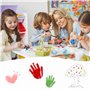 Relota 6 Pièces Tampon Encreur Enfant Empreintes, 24 Couleurs Lavable Non Toxique Coussins Encreurs, Dégradé Couleurs Encre Tamp