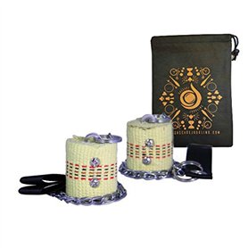 JD Fire Poi pour débutant 50 mm – Kit de base Fire Poi – Comprend un sac de jonglage en cascade