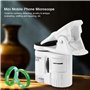 9595W 60X Poche Loupe Mobile LED LumièRe Ultraviolette Mini Clip De TéLéPhone Portable Microscope
