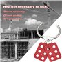 ANTHYTA Moraillon de Verrouillage à 6 Trous, Moraillon de Sécurité pour 6 Moraillon Cadenas, Crochet de Consignation en Aluminiu