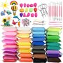 Kit de pâte à modeler - 36 couleurs - Argile de modélisation ultra légère - Avec accessoires d'outils - Pâte magique sèche à l'a