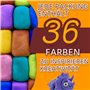 Kit de pâte à modeler - 36 couleurs - Argile de modélisation ultra légère - Avec accessoires d'outils - Pâte magique sèche à l'a