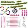 Kit de pâte à modeler - 36 couleurs - Argile de modélisation ultra légère - Avec accessoires d'outils - Pâte magique sèche à l'a
