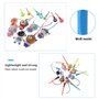 Asotagi Lot de 6 anneaux en plastique anti-perte pour tee de golf avec sangle