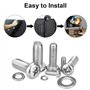 PERFETSELL 12 pièces vis de support TV M4 M6 M8 vis Vesa ensemble vis support mural TV assemblage vis support TV vis de fixation