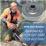 Jeu de Pignon à Anneau 3/8'' 7D pour STIHL 034 036 MS340 MS360, AUMEL Tambour + Pignon de Jante + Roulement + Rondelle + E-clip 