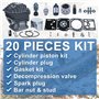 AUMEL 50mm Kit Piston Cylindre Piston 12mm pour le Stihl MS440 044, écrou de goujon de barre de tronçonneuse, remplacer 1128 020