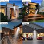 GLiving Lampe Solaire Extérieur avec Détecteur de Mouvements Infrarouge, 100COB Projecteur LED extérieur Avec Detecteur, Eclaira