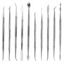 TOVOT 10 Pièces Outils de sculpture en cire en acier inoxydable Outils de sculpture double face Outils de modelage de l'argile