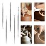 TOVOT 10 Pièces Outils de sculpture en cire en acier inoxydable Outils de sculpture double face Outils de modelage de l'argile