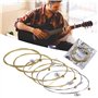 Cordes de guitare, 6 pièces de cordes de guitare acoustique, ensemble de noyaux hexagonaux en laiton et en acier, remplacement d