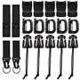 XAVSWRDE 19 PCS Attachements Molle en Plastique et Nylon Multifonction Mousqueton Molle Robuste Antifriction Attache Bracelet Pa