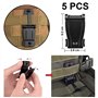 XAVSWRDE 19 PCS Attachements Molle en Plastique et Nylon Multifonction Mousqueton Molle Robuste Antifriction Attache Bracelet Pa