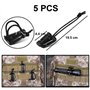 XAVSWRDE 19 PCS Attachements Molle en Plastique et Nylon Multifonction Mousqueton Molle Robuste Antifriction Attache Bracelet Pa