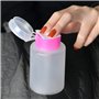 Distributeurs de Pompe de Dissolvant de Vernis à Ongles，4 Pièces 150ml Transparent Flacon Pompe Vide Bouteille en Plastique Vide