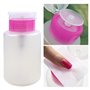 Distributeurs de Pompe de Dissolvant de Vernis à Ongles，4 Pièces 150ml Transparent Flacon Pompe Vide Bouteille en Plastique Vide