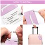 Chiluxendo 10 Pièce Etiquette Valise Aluminium, Etiquette Bagage avec Carte PVC Étanche, Étiquette Valise Avion, Etiquettes Baga